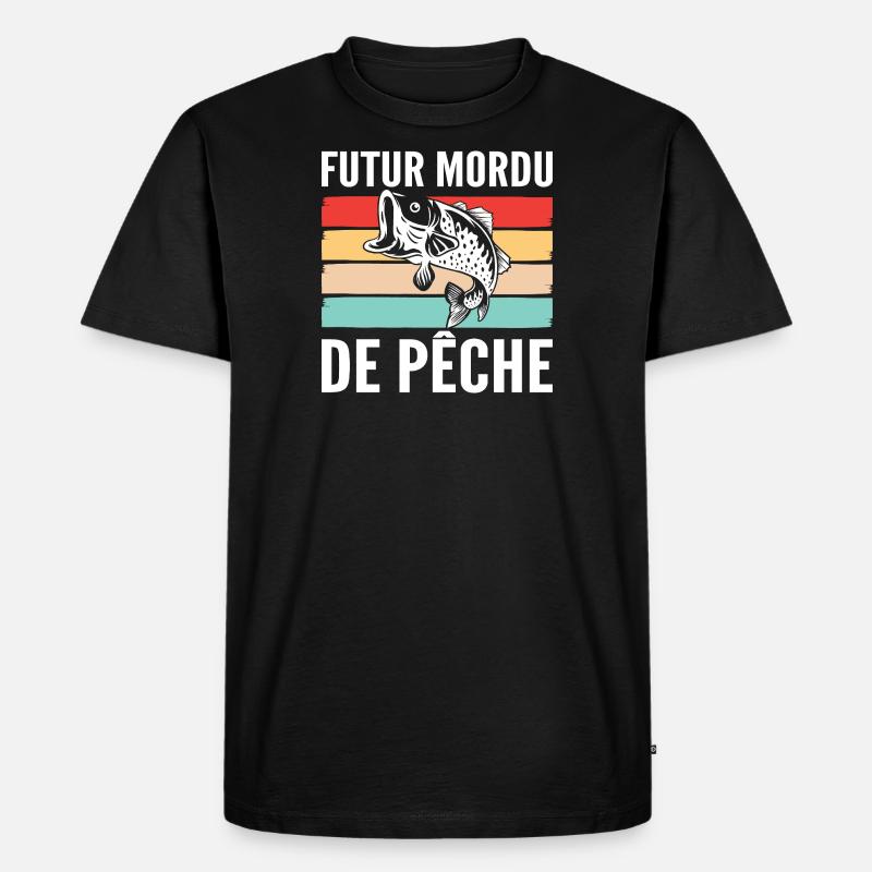 Mordu de Pêche pour bébé - T-shirt Premium bio Homme - noir