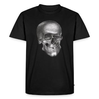 Winking Skull - Skull - Men's Premium Organic T-Shirt - black - Front - Nico (187cm)