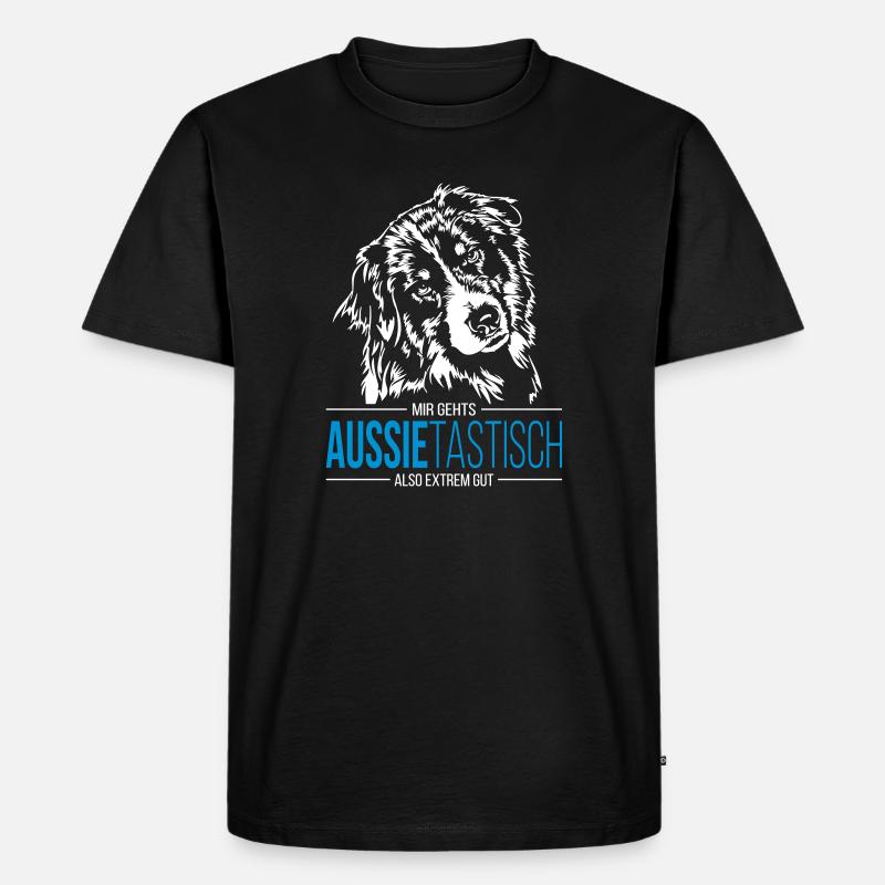 AUSSIETASTISCH Australian Shepherd - Männer Premium Bio T-Shirt - Schwarz