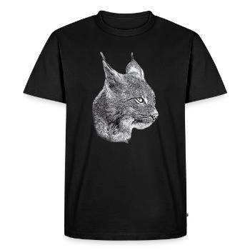 Lynx Cat Freedom Chat sauvage Chat - T-shirt Premium bio Homme - noir - Devant - Nico (187cm)
