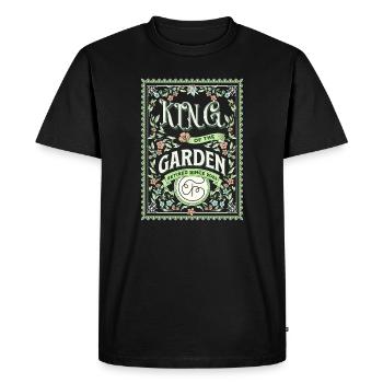 Retired garden lover grandpa - Men's Premium Organic T-Shirt - black - Front - Nico (187cm)