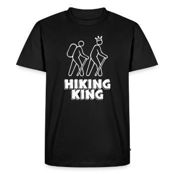 Hiking Hike via ferrata statement hiker - Men's Premium Organic T-Shirt - black - Front - Nico (187cm)