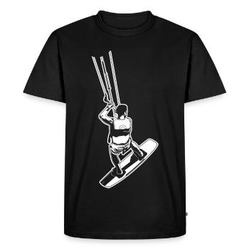 Kitesurfers - Men's Premium Organic T-Shirt - black - Front - Nico (187cm)