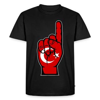 Drapeau de la Turquie numéro 1 - T-shirt Premium bio Homme - noir - Devant - Nico (187cm)
