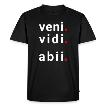 veni vidi abii I came, I saw, I went. - Men's Premium Organic T-Shirt - black - Front - Nico (187cm)