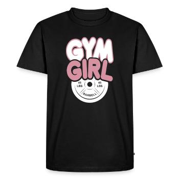 Gym Fille Barre Power Rose - T-shirt Premium bio Homme - noir - Devant - Nico (187cm)
