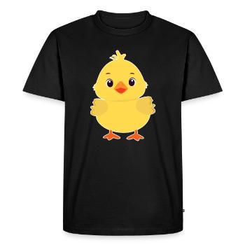 Poussin - T-shirt Premium bio Homme - noir - Devant - Nico (187cm)