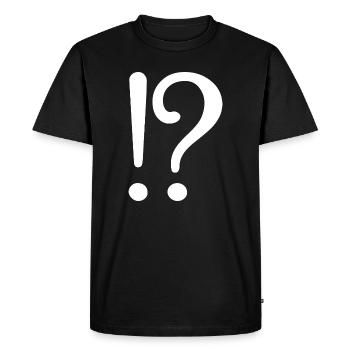 Abstract Ocean Wave Pattern T-Shirt - Men's Premium Organic T-Shirt - black - Front - Nico (187cm)