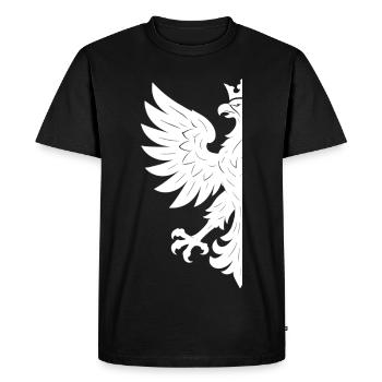 Pologne Polska Aigle drapeau drapeau blanc cadeau - T-shirt Premium bio Homme - noir - Devant - Nico (187cm)