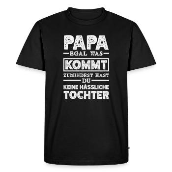 Funny Father's Day Gift Dad Beer - Men's Premium Organic T-Shirt - black - Front - Nico (187cm)
