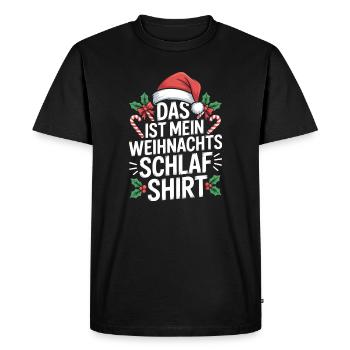 This is my Christmas sleep shirt - Men's Premium Organic T-Shirt - black - Front - Nico (187cm)