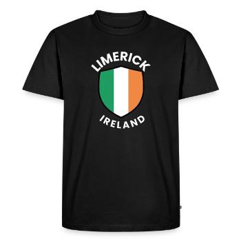 Drapeau irlandais de Limerick - T-shirt Premium bio Homme - noir - Devant - Nico (187cm)