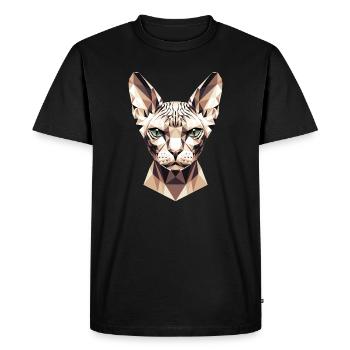 Sphynx Chat Sphynx Chat Chat Canadien Sphinx mignon - T-shirt Premium bio Homme - noir - Devant - Nico (187cm)