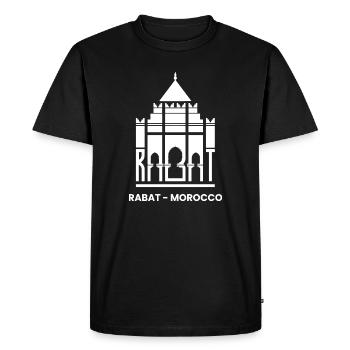 Rabat, Maroc, Capital Tour, Touristes, Marocains - T-shirt Premium bio Homme - noir - Devant - Nico (187cm)