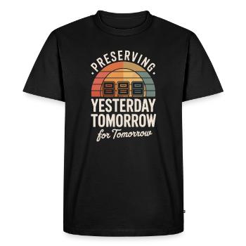 Préserver hier pour demain - T-shirt Premium bio Homme - noir - Devant - Nico (187cm)