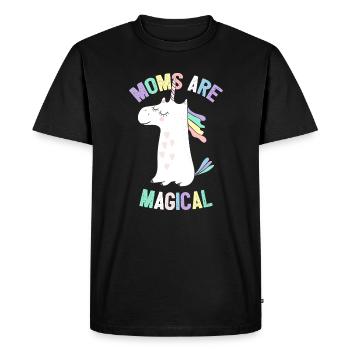 Moms Are Magical Unicorn - Mother 's Day - Men's Premium Organic T-Shirt - black - Front - Nico (187cm)