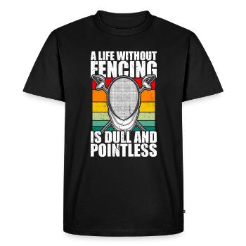 Fencing Fencer - Men's Premium Organic T-Shirt - black - Front - Nico (187cm)