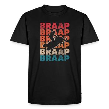 Braap Motorbike rider - Men's Premium Organic T-Shirt - black - Front - Nico (187cm)