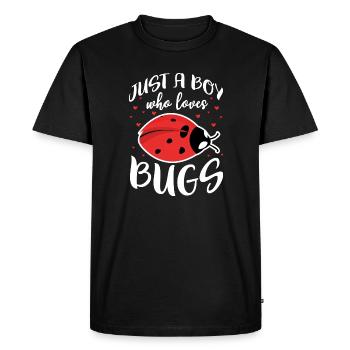 Just a boy who loves bugs Insect lover - Men's Premium Organic T-Shirt - black - Front - Nico (187cm)