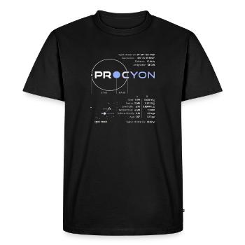 Procyon - T-shirt Premium bio Homme - noir - Devant - Nico (187cm)