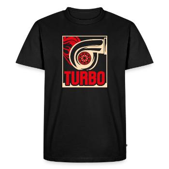 Mens Turbo Racing Car Parts Boost Turbo Lover - T-shirt Premium bio Homme - noir - Devant - Nico (187cm)