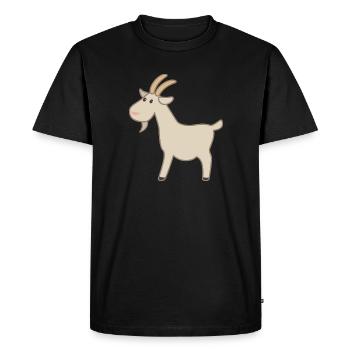 Chèvre - T-shirt Premium bio Homme - noir - Devant - Nico (187cm)