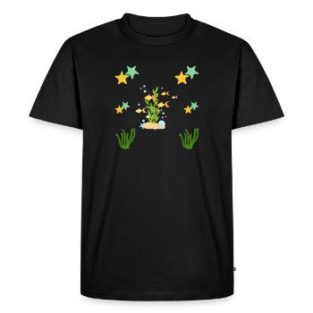 Under the sea - Men's Premium Organic T-Shirt - black - Front - Nico (187cm)