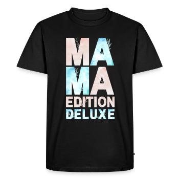 MAMA Deluxe Edition Pastel Pink Blue - Men's Premium Organic T-Shirt - black - Front - Nico (187cm)