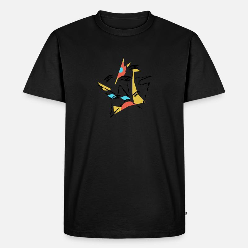 Abstrakte Vision - Männer Premium Bio T-Shirt - Schwarz
