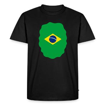 Drapeau du Brésil Drapeau brésilien Amérique du Sud - T-shirt Premium bio Homme - noir - Devant - Nico (187cm)