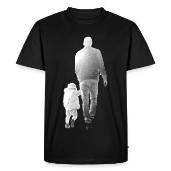 Dad Daughter Child Love Love Family Pride - Men's Premium Organic T-Shirt - black - Front - Nico (187cm)