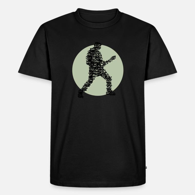 guitar_player_notes_09201602 - Männer Premium Bio T-Shirt - Schwarz