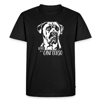 Aimé par un chien Cane Corso Dog Wilsigns - T-shirt Premium bio Homme - noir - Devant - Nico (187cm)