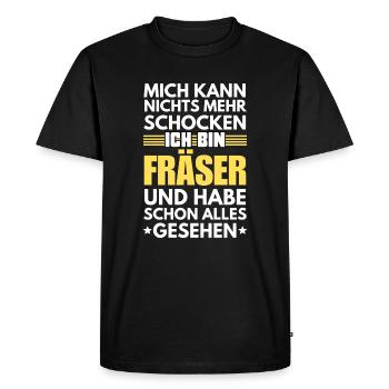 Non-shockable cutter - Men's Premium Organic T-Shirt - black - Front - Nico (187cm)
