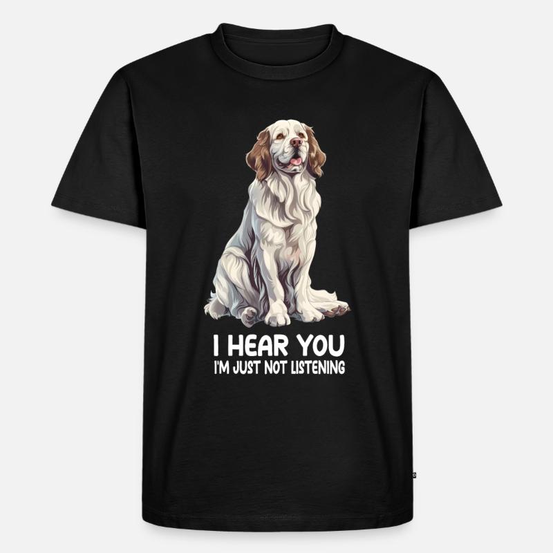 Clumber Spaniel - Männer Premium Bio T-Shirt - Schwarz