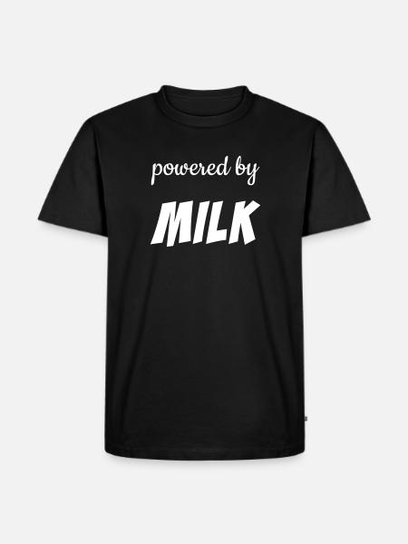 Powered by Milk - Black&White - T-shirt Premium bio Homme - noir