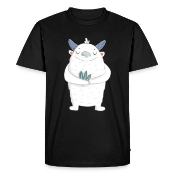 Yeti - T-shirt Premium bio Homme - noir - Devant - Nico (187cm)