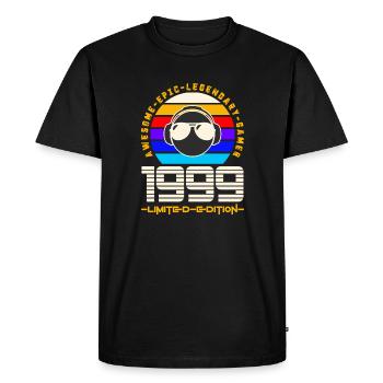 1999 - T-shirt Premium bio Homme - noir - Devant - Nico (187cm)