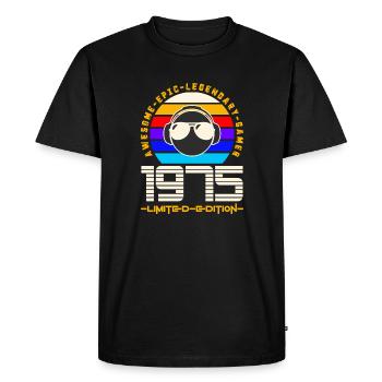1975 - T-shirt Premium bio Homme - noir - Devant - Nico (187cm)