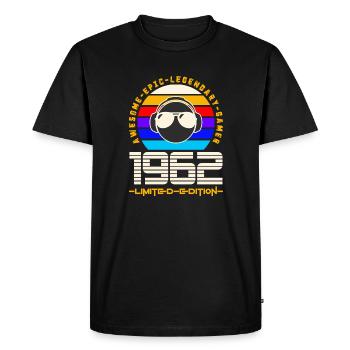 1962 - Men's Premium Organic T-Shirt - black - Front - Nico (187cm)