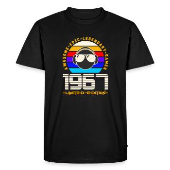 1967 - Men's Premium Organic T-Shirt - black - Front - Nico (187cm)
