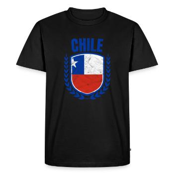 Chile - Men's Premium Organic T-Shirt - black - Front - Nico (187cm)