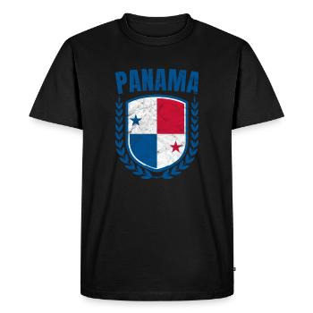 Panama - Men's Premium Organic T-Shirt - black - Front - Nico (187cm)