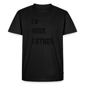 Père - T-shirt Premium bio Homme - noir - Devant - Nico (187cm)