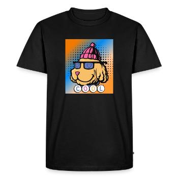 Chien cool. Animaux - T-shirt Premium bio Homme - noir - Devant - Nico (187cm)