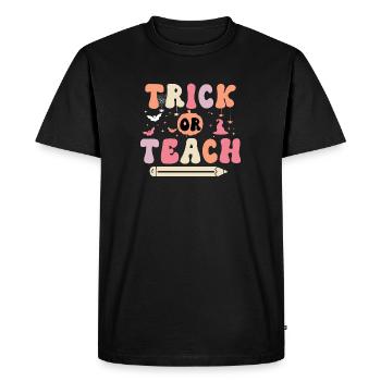 Halloween Teacher Trick Or Teach - Men's Premium Organic T-Shirt - black - Front - Nico (187cm)