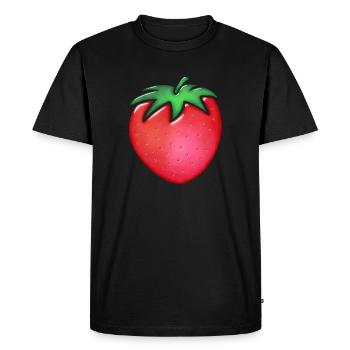 Peinture à l’aquarelle à la fraise sur verre - T-shirt Premium bio Homme - noir - Devant - Nico (187cm)