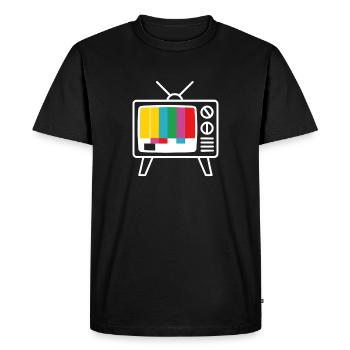 Motif de test Modèle rétro TV - T-shirt Premium bio Homme - noir - Devant - Nico (187cm)