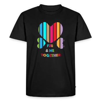 Toi et moi, ensemble - T-shirt Premium bio Homme - noir - Devant - Nico (187cm)