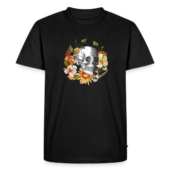 Skull - Men's Premium Organic T-Shirt - black - Front - Nico (187cm)